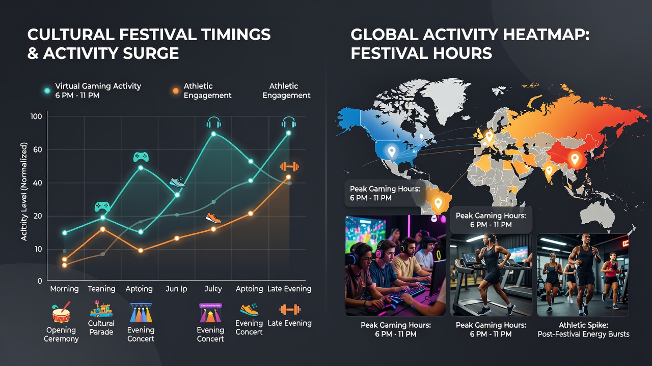 Activity spikes during summer cultural events